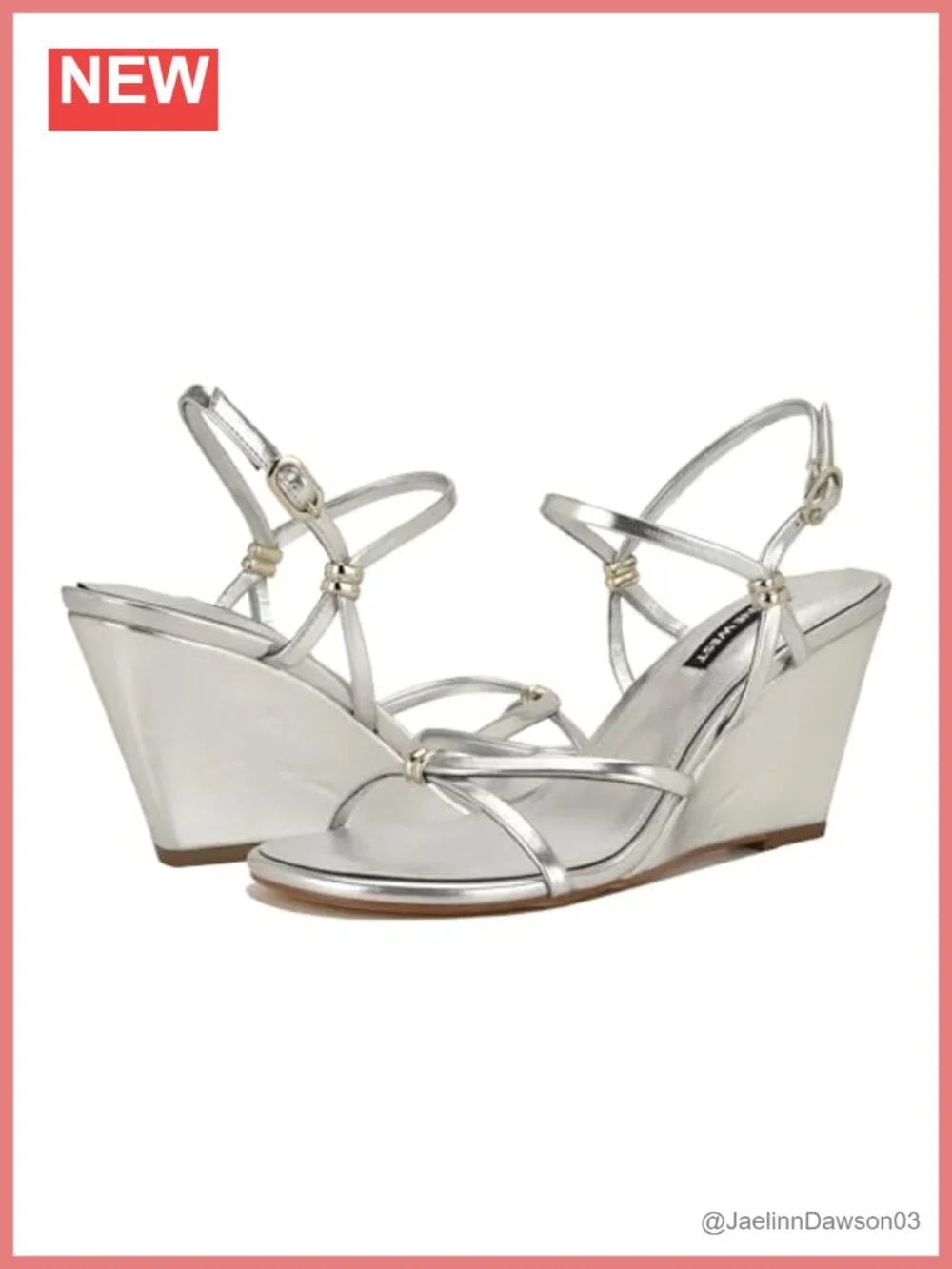 Nine West Devva Strappy Faux Leather Wedge Sandals 3.31